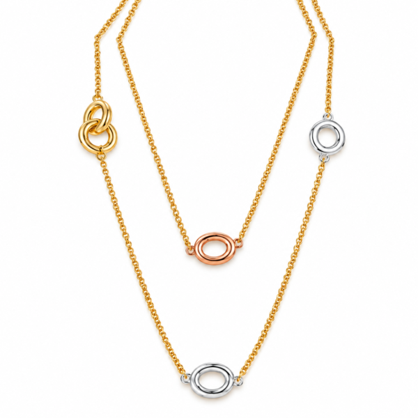 Collar dorado Amapola - fondo blanco