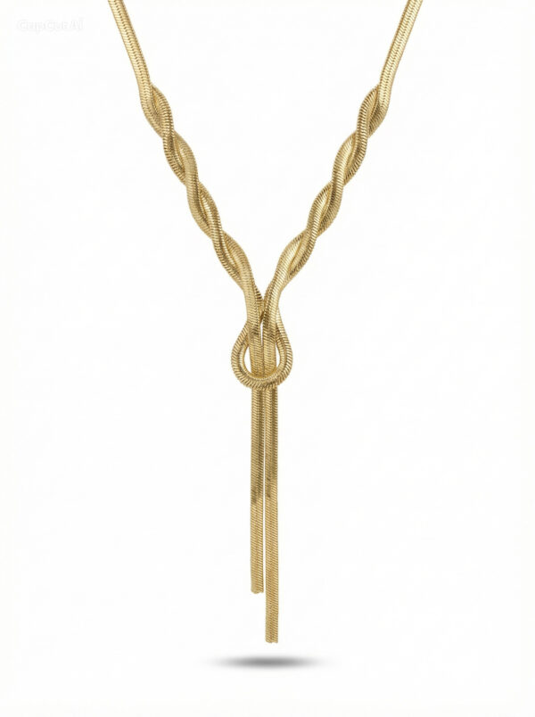 Collar dorado Vera - fondo blanco