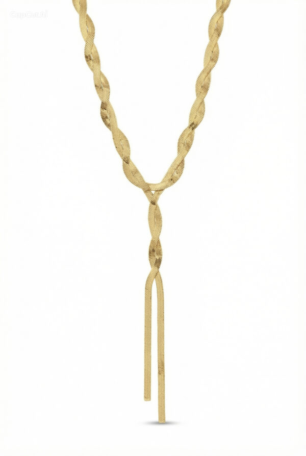 Collar dorado Clara - fondo blanco