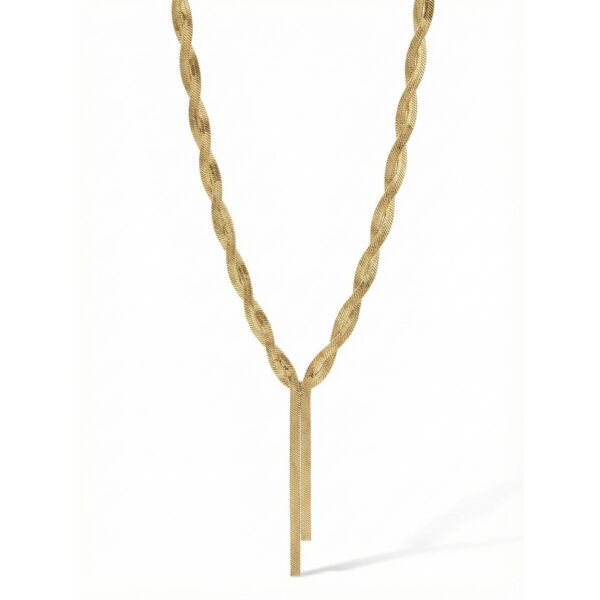Collar dorado Bianca - fondo blanco