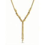 Collar dorado Isadora - fondo blanco
