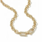 Collar dorado Paloma - fondo blanco