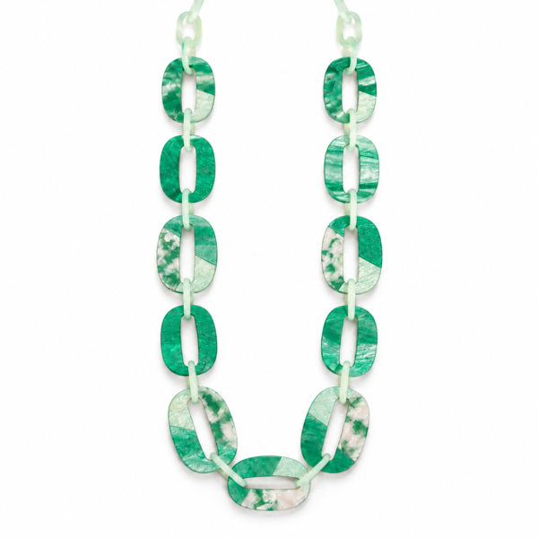 Collar verde Opaline - fondo blanco