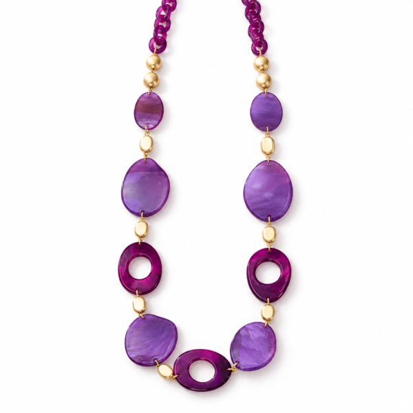 Collar morado Aster - fondo blanco