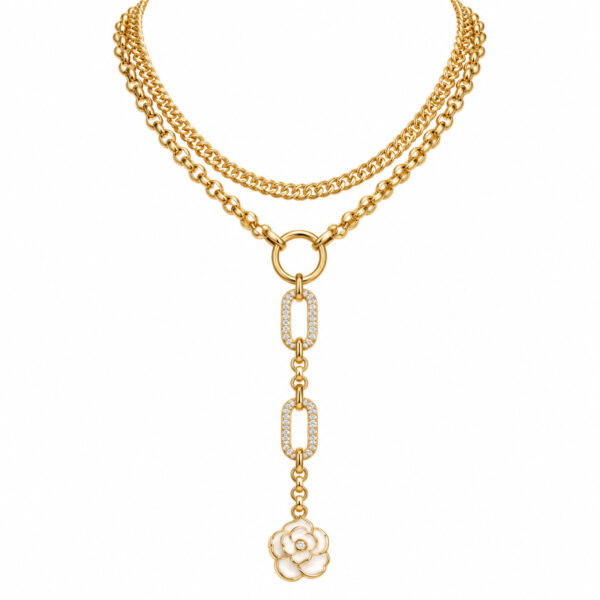 Collar dorado Capri - fondo blanco