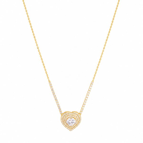 Collar dorado Violeta - fondo blanco