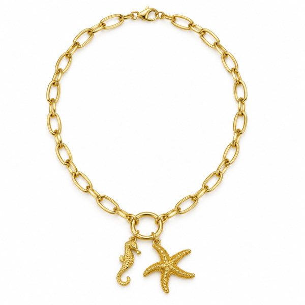 Collar dorado Nácar - fondo blanco