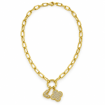 Collar dorado Ópalo - fondo blanco