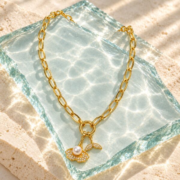 Collar dorado Prisma - ambientada