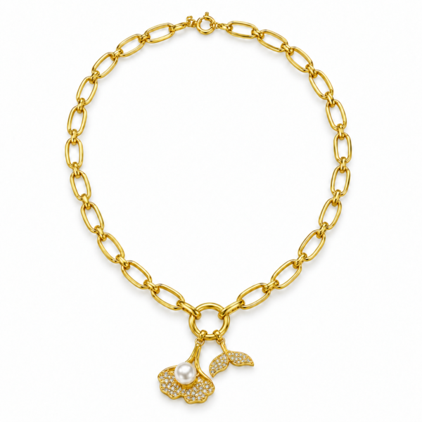 Collar dorado Prisma - fondo blanco