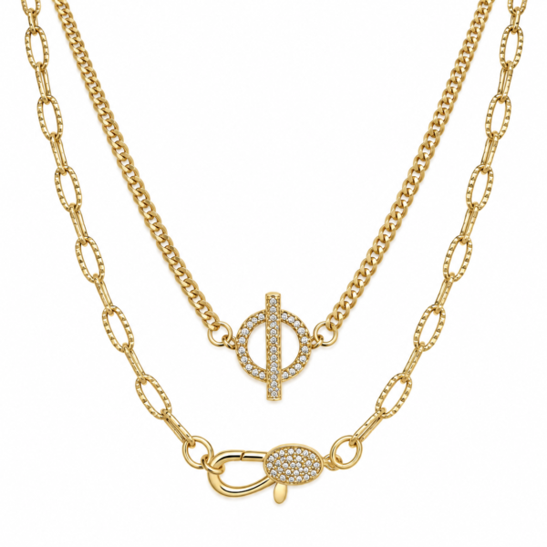 Collar dorado Halo - fondo blanco