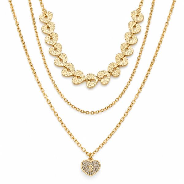 Collar dorado Astral - fondo blanco