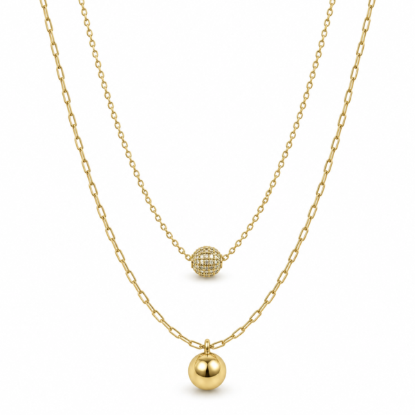 Collar dorado Lumina - fondo blanco