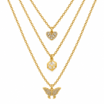 Collar dorado Áurea - fondo blanco