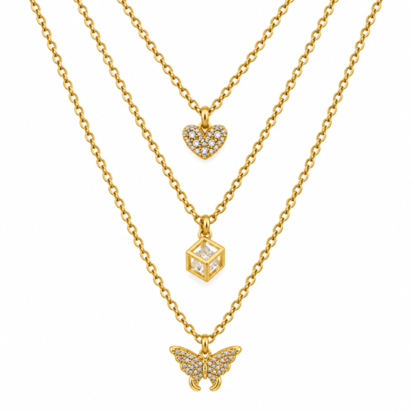 Collar dorado Áurea - fondo blanco