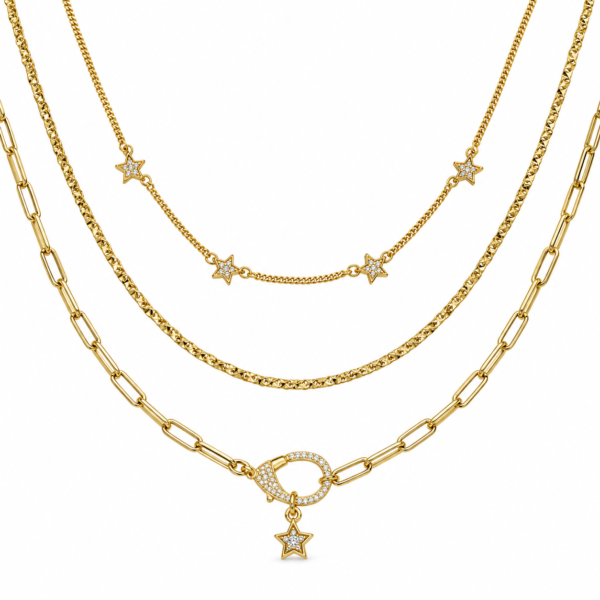 Collar dorado Simona - fondo blanco