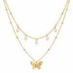 Collar dorado Dalia - fondo blanco