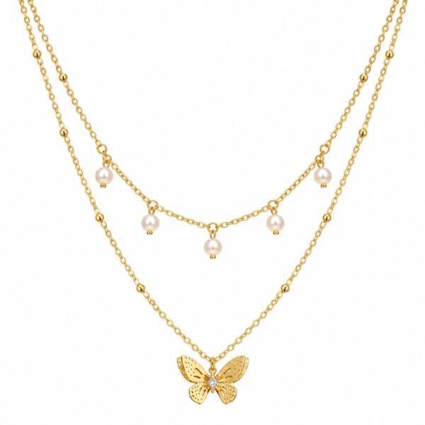Collar dorado Dalia - fondo blanco