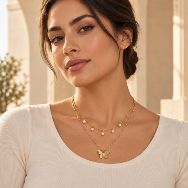 Collar dorado Dalia - modelo