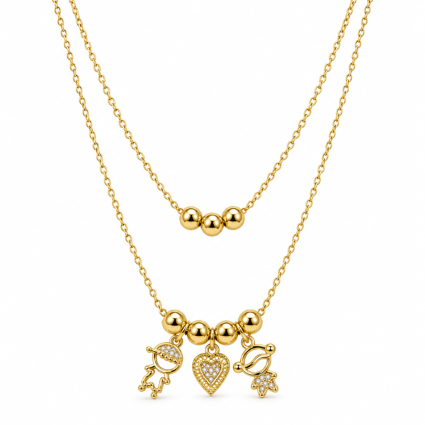 Collar dorado Iris - fondo blanco