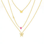 Collar dorado Olivia - fondo blanco