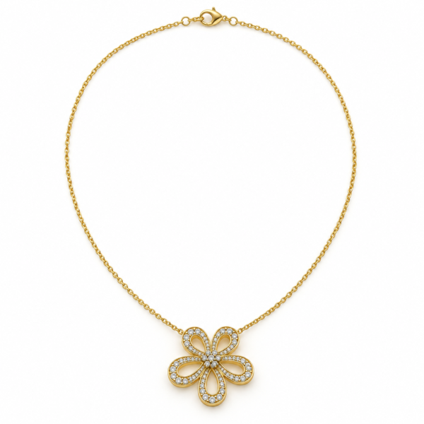 Collar dorado Elisa - fondo blanco