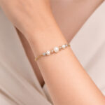 Pulsera tres oros Jade de ZYRAL en modelo