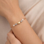 Pulsera tres oros Mara de ZYRAL en modelo