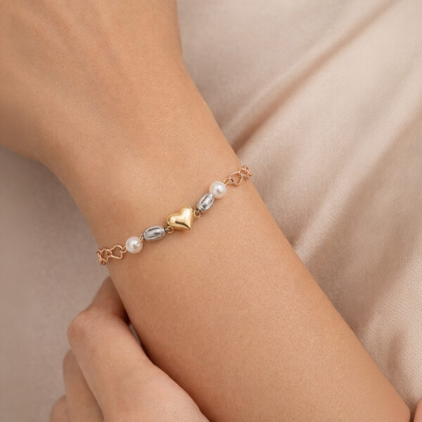 Pulsera tres oros Mara de ZYRAL en modelo