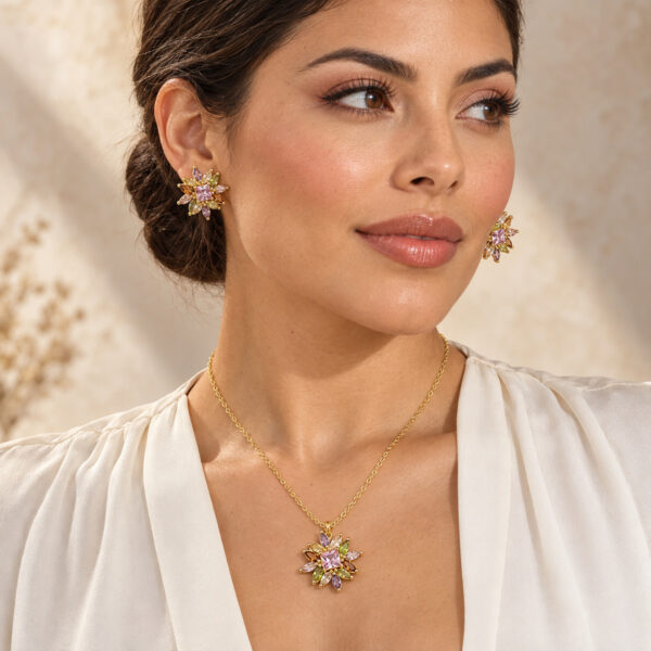 Set dorado Alba de ZYRAL en modelo